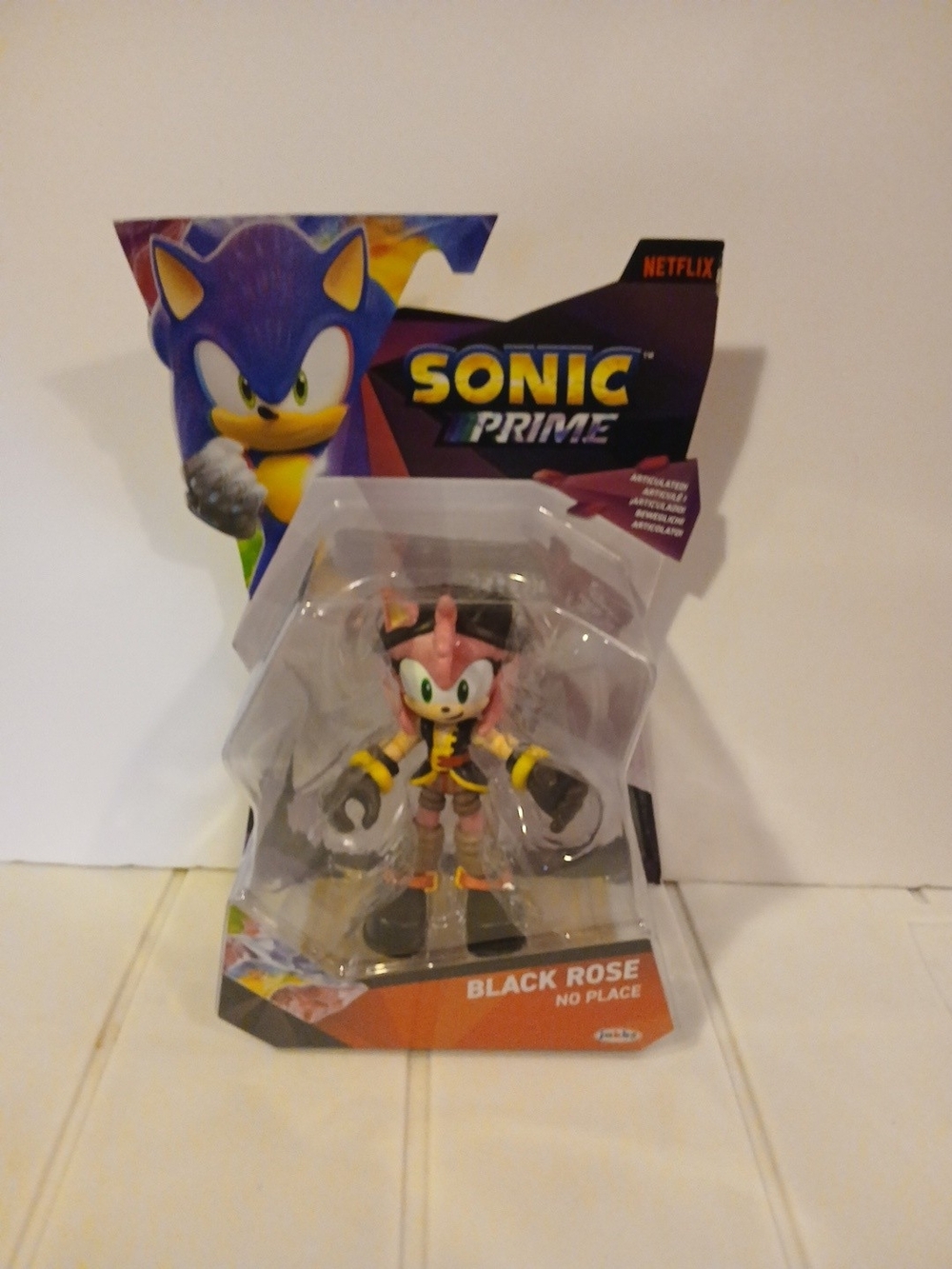 Black Rose Action Figure - Pink Sonic Prime 5 Inch